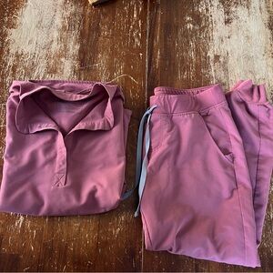 Figs Women's Scrub Set in Dusty Rose